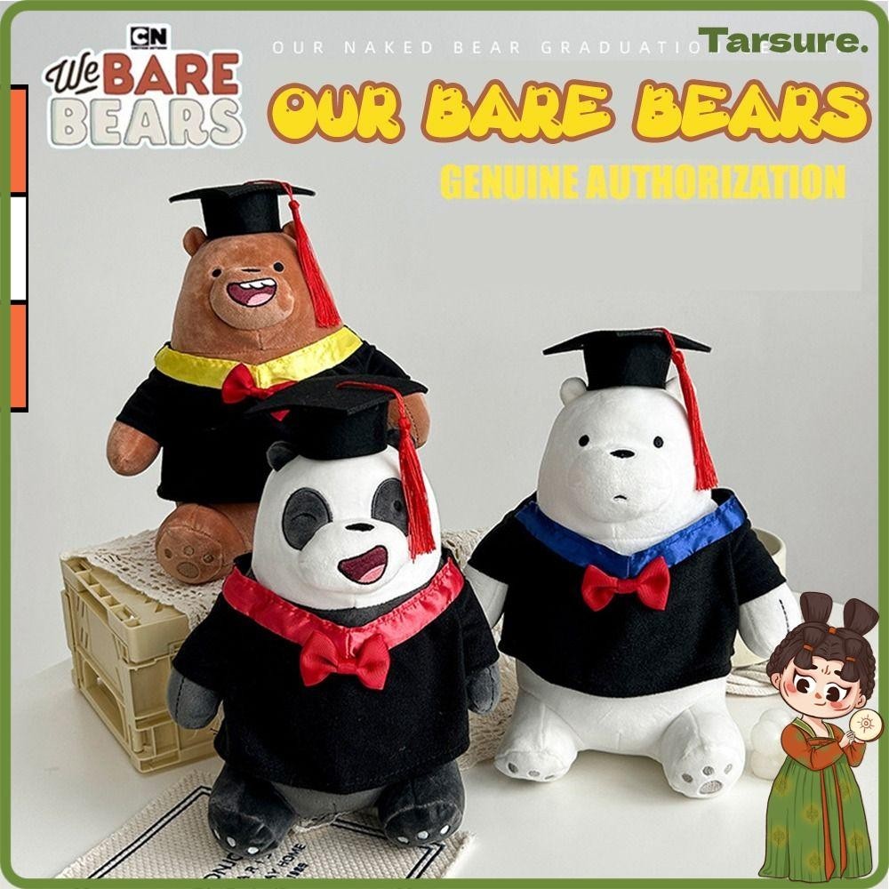 Tarsureth ตุ ๊ กตาของเล ่ นตุ ๊ กตา 27ซม . We Bare Bears Dr. Cap Panda Dolls, Graduation Season Grizzly Bare Bear Peluche Toy Panda Plushies