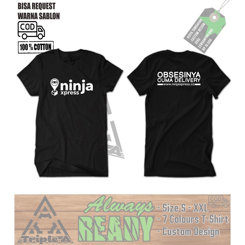 เสื้อยืด Ninja Xpress Ninja Xpress OBSESI เป็นบริษัทจัดส่งเท่านั้นโดย Triple A Distro