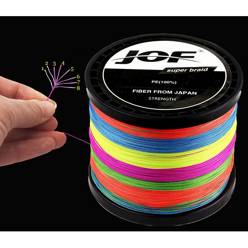 Jof 0.8-10.0 8 Strands สายตกปลา 500M 300M 100M PE Braided รูปที่ 4
