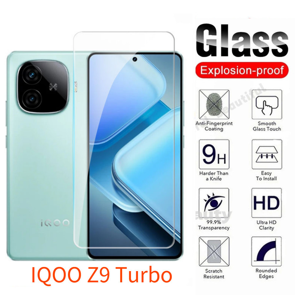 สําหรับvivo IQOO Z9 Turbo 5Gป้องกันหน้าจอฟิล์มIQOO Z9X Z9 z9turbo ClearดูกระจกนิรภัยHDฟิล์มป้องกันแก