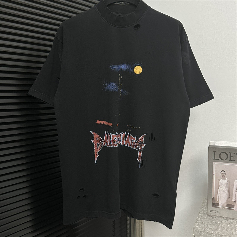 ใหม ่ อินเทรนด ์ แฟชั ่ น City Eiffel Tower เสื ้ อยืดแขนสั ้ น FSER