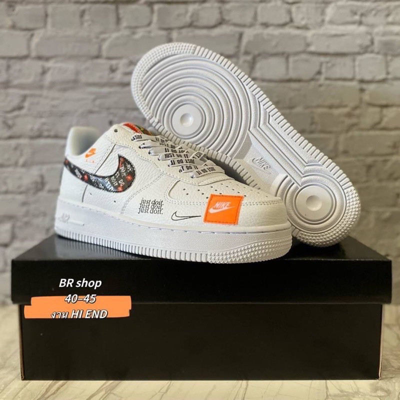 Nike Air Force 1 Low Just Do It (size40-45☉ สีขาว 990