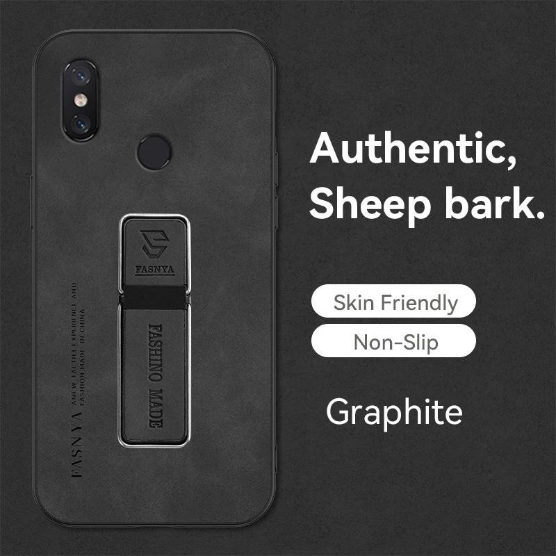 สําหรับ Xiaomi Mi 8 กรณี Hard กันกระแทกหนัง PU ป้องกันโทรศัพท์มือถือฝาหลังสําหรับ Xiaomi Mi8 โทรศัพท์ปลอกยึดผู้ถือ