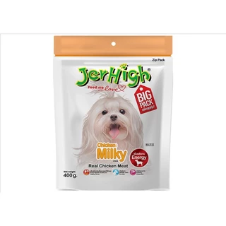 (ซอง) Jerhigh Stick เจอร์ไฮ สติ้ก ขนมสุนัข แพ็คใหญ่ 400g. สุดคุ้ม