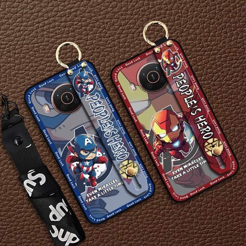 Dirt-resistant ring Phone Case For Nokia X20/X10 Durable Wristband Back Cover Shockproof Waterproof Lanyard Silicone Cute