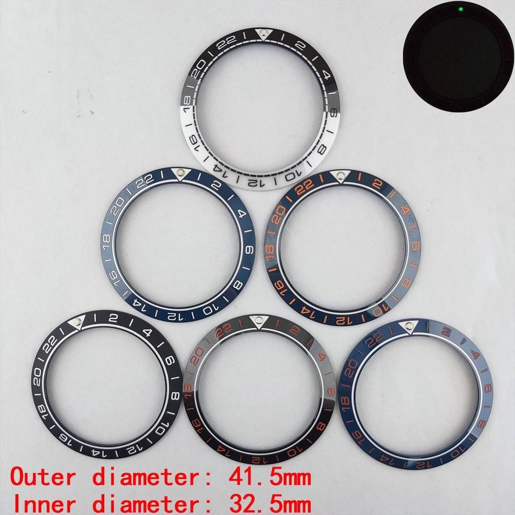 Rxrh 41.5 มม.อลูมิเนียมฝาครอบเซรามิคใส ่ แหวนสําหรับ Seamaster Bezel กรณี nh36 กรณีเปลี ่ ยน
