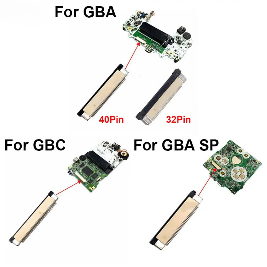 1pcs ริบบิ้นยืดหยุ่นสายเชื่อมต่อแจ็คซ็อกเก็ตหน้าจอ LCD สําหรับ Gameboy Advance สี GBP/GBC/GBA/GBA SP