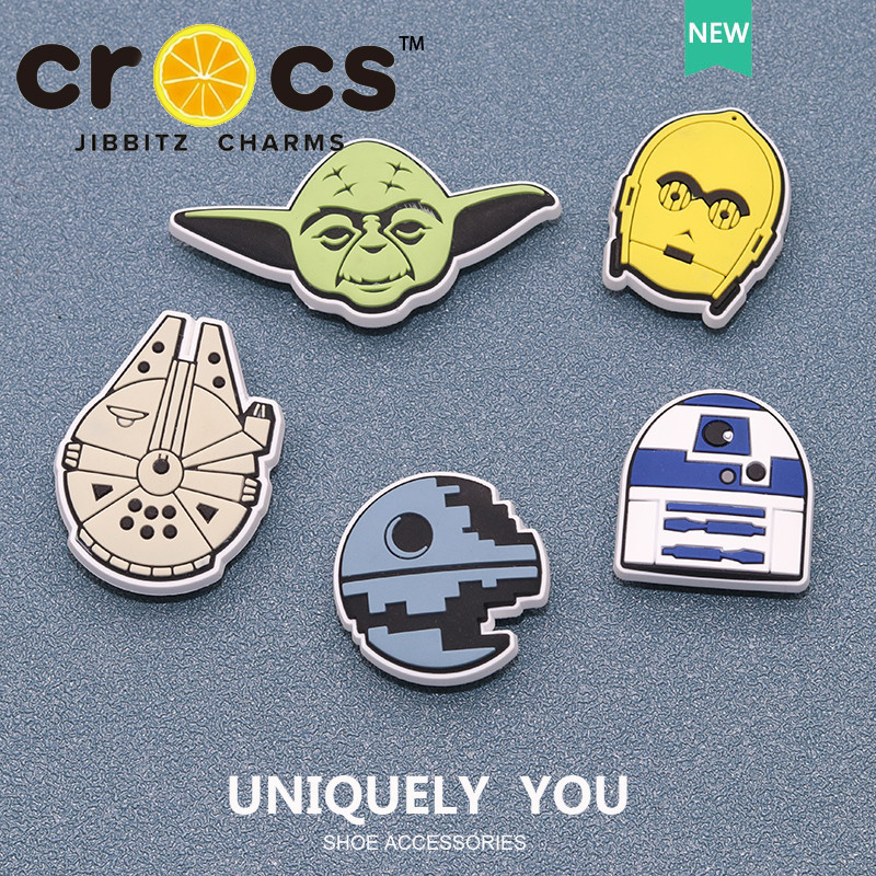 jibbitz crocs แท้ กระดุมรองเท้า charm Star Wars การ ์ ตูนตัวละคร DIY สนุกแฟชั ่ นรองเท ้ าอุปกรณ ์ เสริม