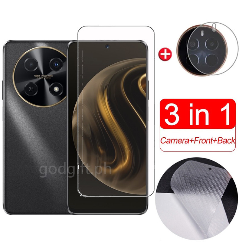 กระจกนิรภัยคลุมทั้งหมดป้องกันหน้าจอสําหรับ Huawei Nova 12i 12 SE 12s Lite Ultra 11 11i 10 9 Y72 Y91 
