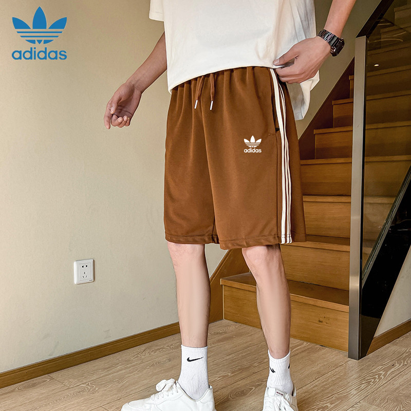 ปักโลโก ้ Adidas 100 % กางเกงขาสั ้ นต ้ นฉบับลําลองขนาดบวกชายหาด Cropped กางเกงขาสั ้ นกางเกงบาสเกตบอล Unisex