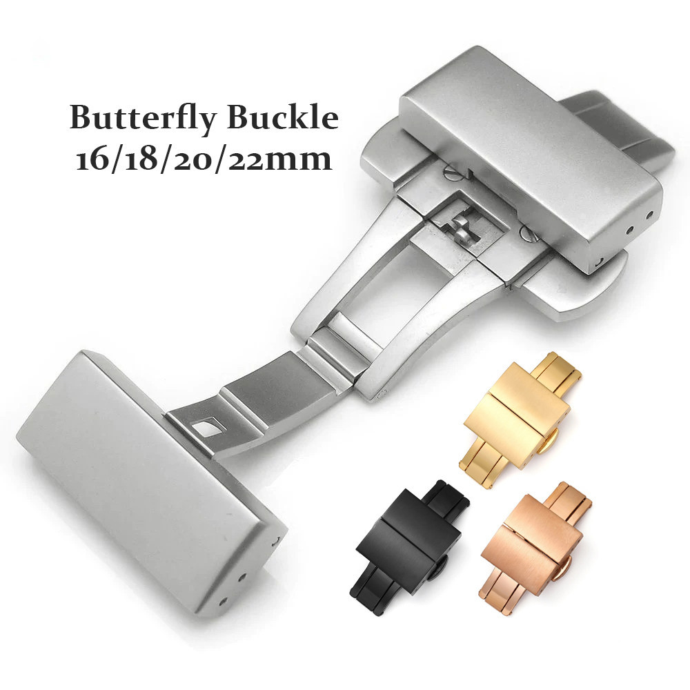 16 มม.18 มม.20 มม.22 มม.Deployment Buckle นาฬิกาสําหรับ Seiko Clasp สายเหล ็ ก Matte สแตนเลสหัวเข ็ มขัดนาฬิกาอุปกรณ ์ เสริม