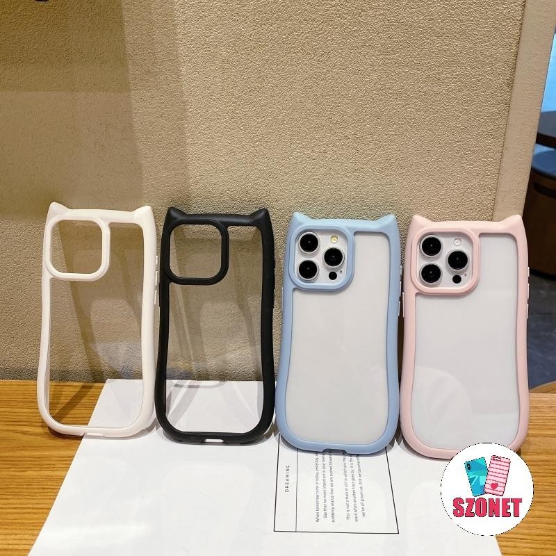 ลูกแมวอะคริลิคฮาร์ดกันกระแทกเคสโทรศัพท์สําหรับiphone 16 15 14 13 12 11 Pro Max 15 Plus XS XR X 8 Plus + SE 2020 Anti-Fallพร้อมเลนส์คลุมทั้งหมดป้องกันกล้องเคสโทรศัพท์ปก