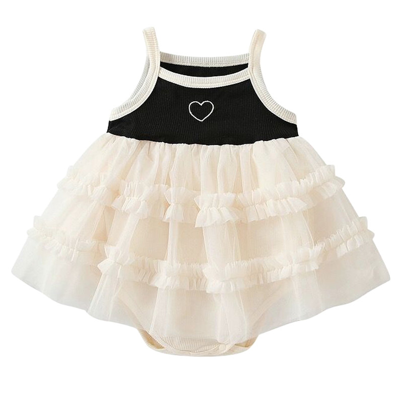 เสื้อผ้าเด็กฤดูร้อนใหม่เด็กสาว ชุด ตาข่ายแขวนชุดเจ้าหญิง ชุดรอมเปอร์ ทารกน่ารักผายลมเสื้องานเลี้ยงวันเกิด - รูปที่ 4