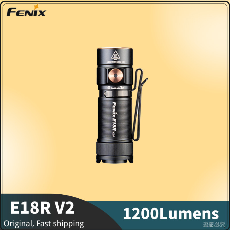 Fenix E18R V2.0 USB Type-C ชาร ์ จ Ultra-Compact ไฟฉาย 1200Lumens Cree XP-L HI ไฟฉาย LED พร ้ อมแบตเตอรี ่