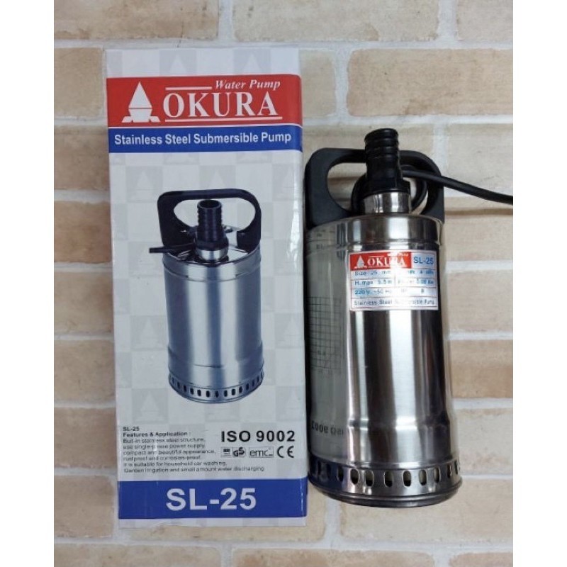 GP .TOOLS OKURA ปั้มแช่ไดโว่ 1" หรือ ปั้มจุ่มใต้น้ำ รุ่น SL-25 เก็บเงินปลายทาง