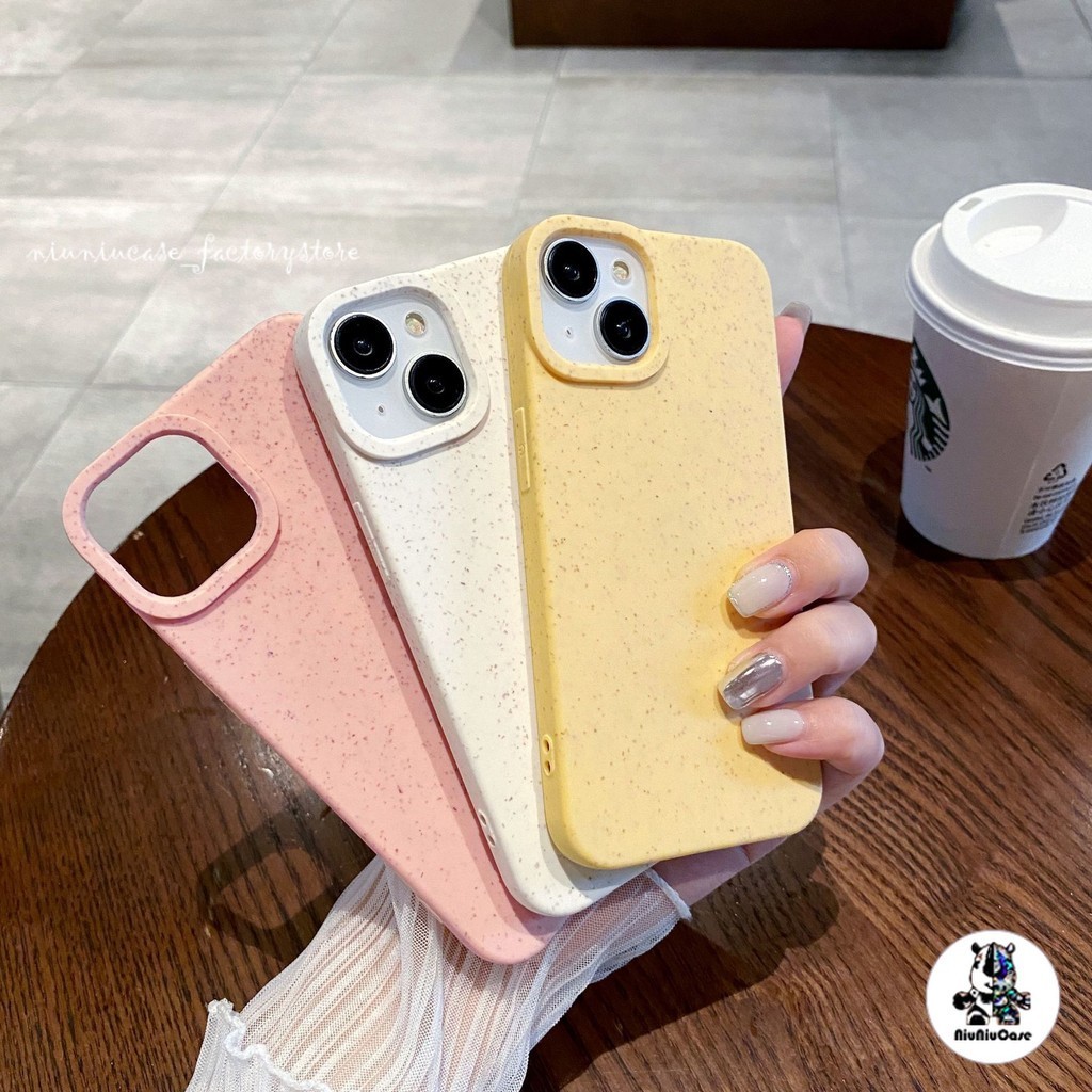 For เคสไอโฟน11 13 เคสโทรศัพท์ สำหรับ iPhone 11 12 13 14 15 Pro Max XR X 7 8 Plus XS Max เคส ย่อยสลายได้ ซิลิโคนนุ่ม CASE