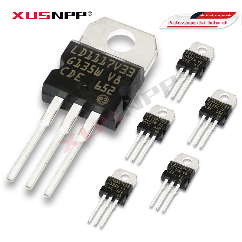 10PCS LD1117V33 TO-220 LD1117 3.3V LD1117AV33 LD1117V50 LD1117V18 LD1117V25 5V 1.8V 2.5V1117V50C อิเ