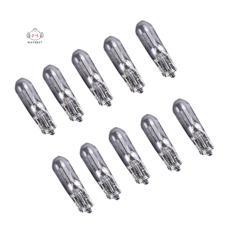 {maybest } 10 ชิ ้ น 12V 1.2W T5 หลอดไฟแก ้ วแดชบอร ์ ดแผงหน ้ าปัดหลอดไฟเบรค {TH }