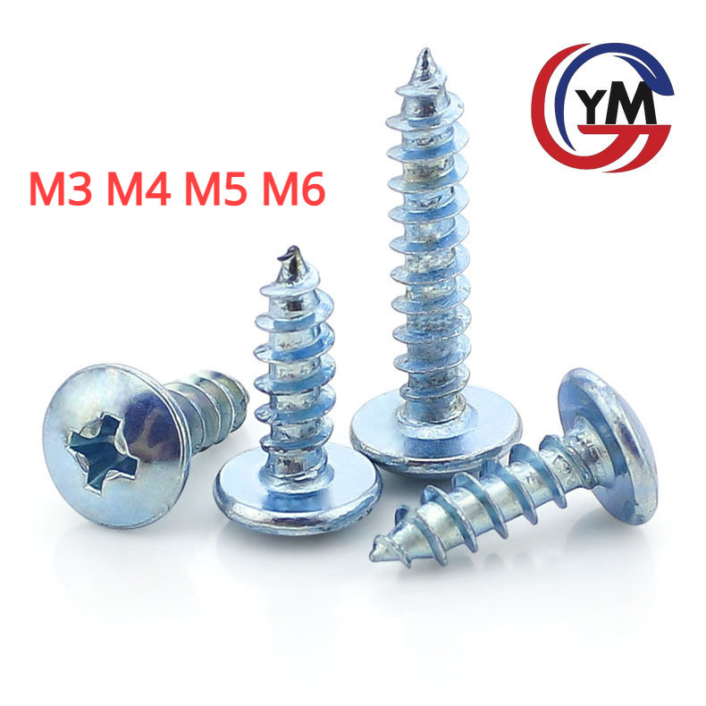 [YHM1] M3M4M5M6 น็อต สกรู หัวร่ม หัวกระทะ แฉก T+ ชุบสังกะสี เกลียวปล่อย / Truss an Head Phillip Tapping Screw