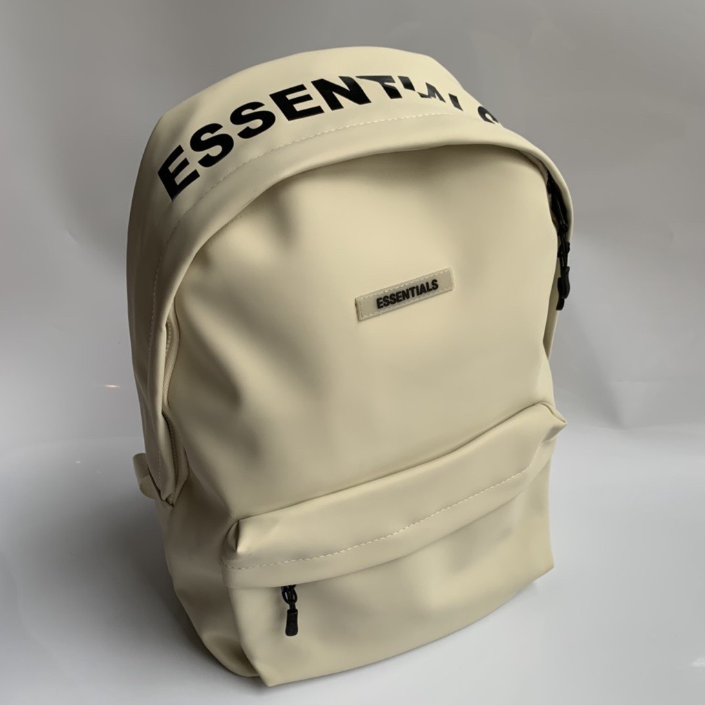 Fear of God ESSENTIALS กระเป ๋ าเป ้ สะพายหลังหนังกระเป ๋ านักเรียน