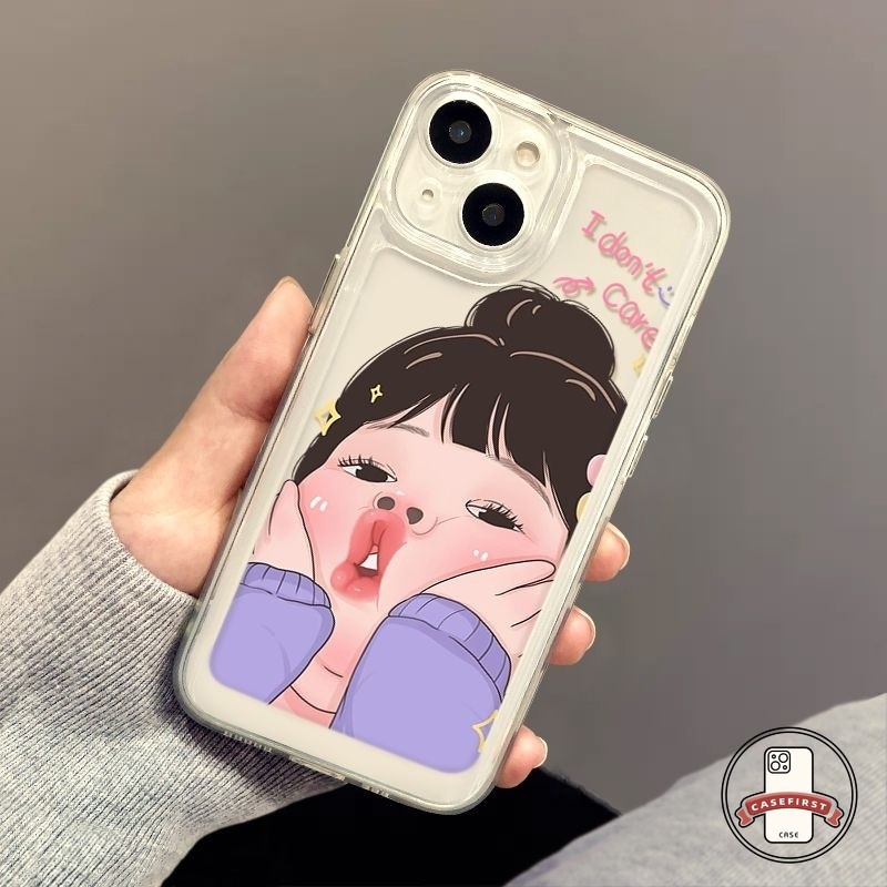 การ์ตูนตลกแว่นกันแดดผู้หญิงกรณีสำหรับ OPPO A16 A57 A5 A7 A51 A15 A36 A9 A16K A76 A3S A31 A12 A53 A5s A1K A54 Reno 5 6 5F