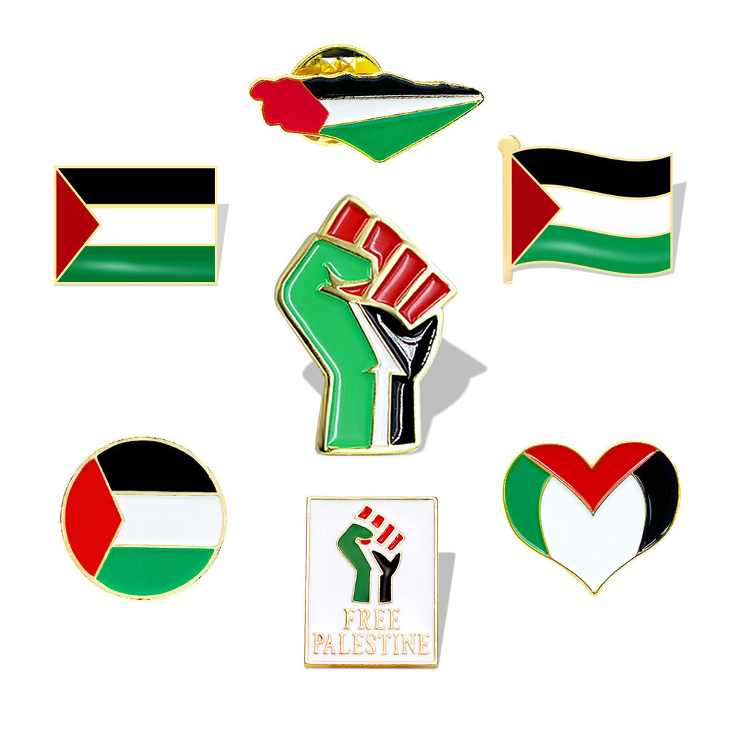 1 PC Palestine Flag Pin Badge Palestine Palestian Flag Pin Badge ปก Palestine National Enamel Badge 