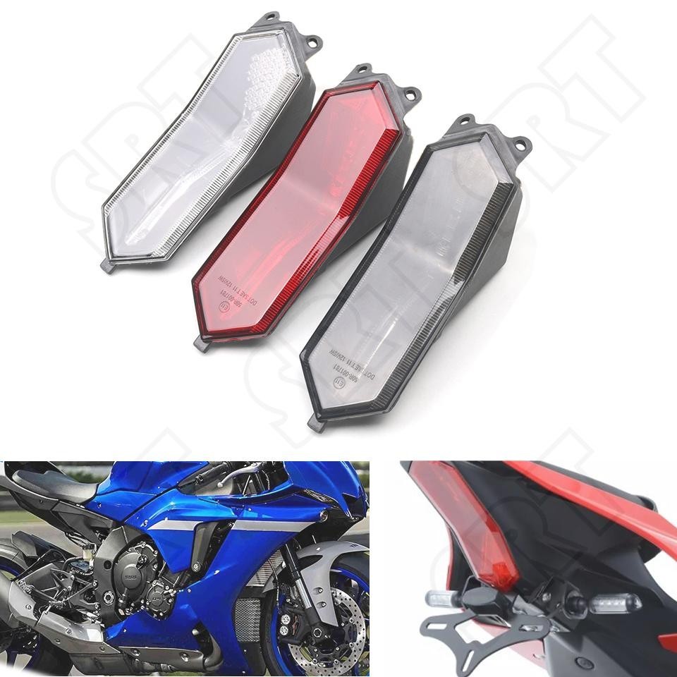 เหมาะสําหรับ Yamaha YZF R1 R6 R7 YZF-R1M R1S YZF-R7 2015-2023 รถจักรยานยนต์ LED ไฟท้ายด้านหลังเบรคไฟ