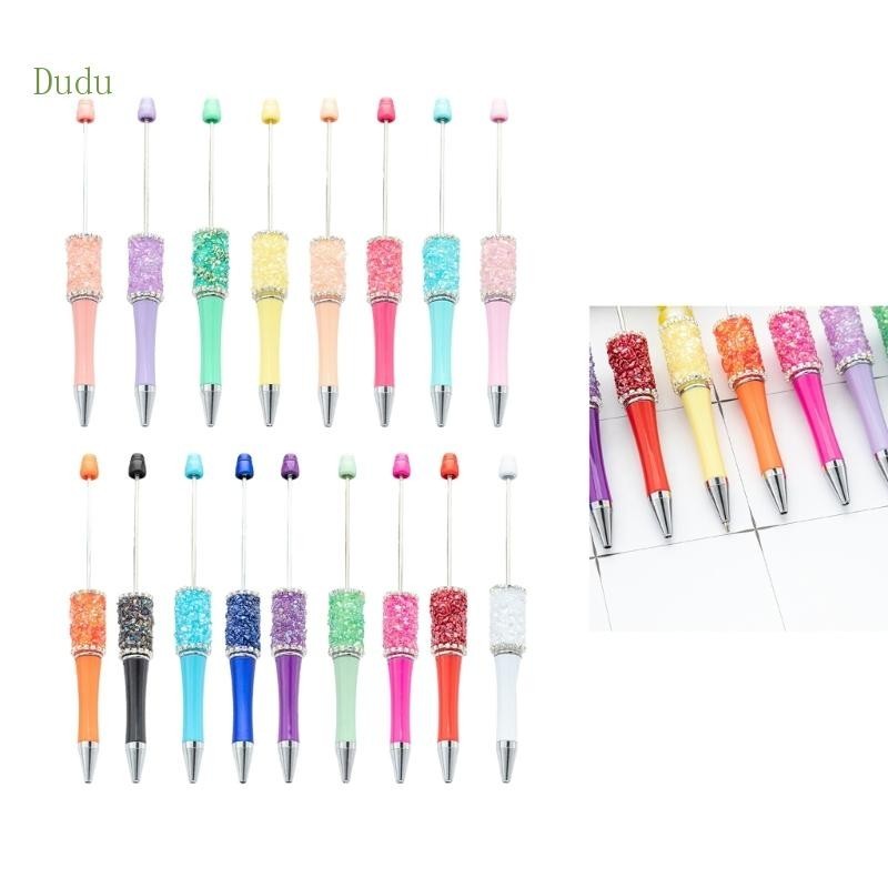 Dudu Retractable ปากกาลูกลื ่ น Rhinestones ลูกปัดปากกาลูกลื ่ นเขียนได ้ อย ่ างราบรื ่ น