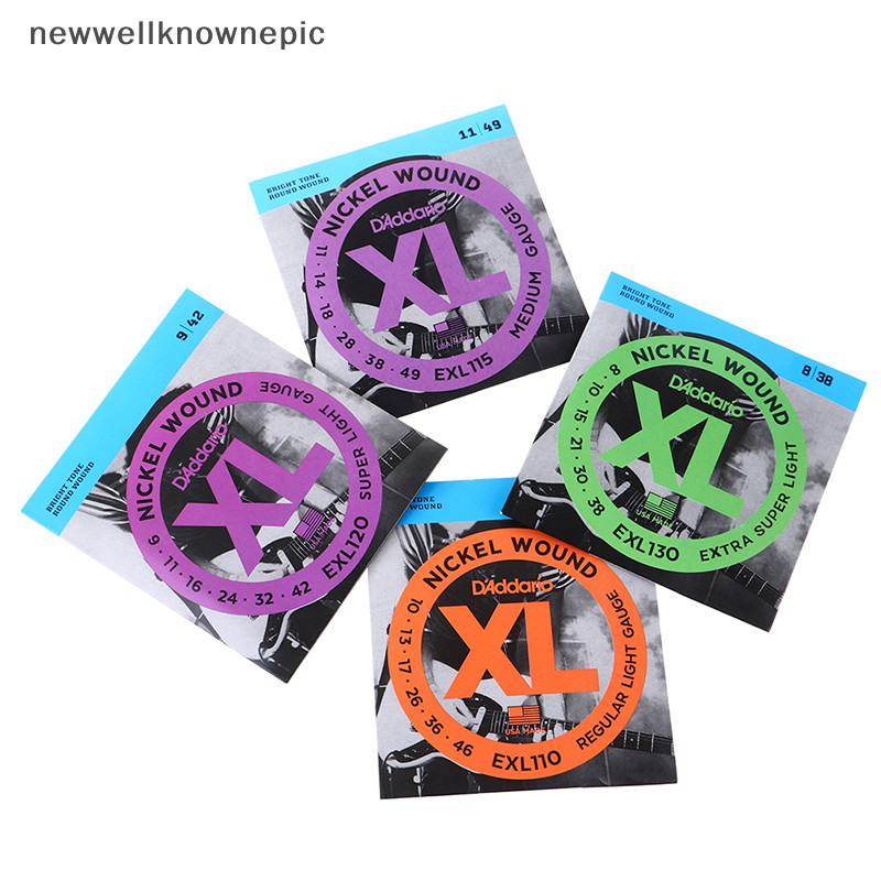 Newwellknownepic EXL110 EXL115 EXL120 EXL130 XL นิกเกิลรอบแผลกีตาร ์ ไฟฟ ้ า Strings TH - รูปที่ 5