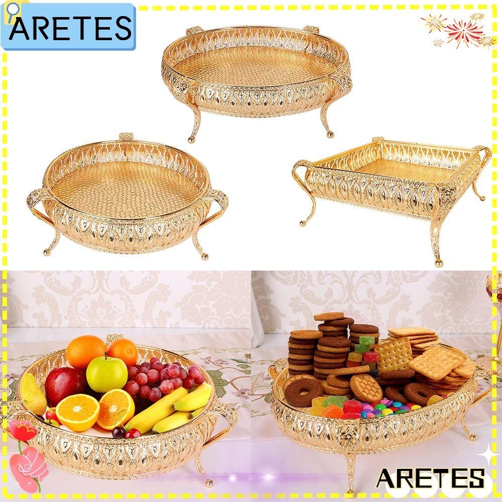 Aretes ถาดโลหะสร ้ างสรรค ์ ที ่ เรียบง ่ ายและทันสมัยถาดกุญแจวงรีภาชนะขนมถาดเก ็ บศิลปะเหล ็ ก
