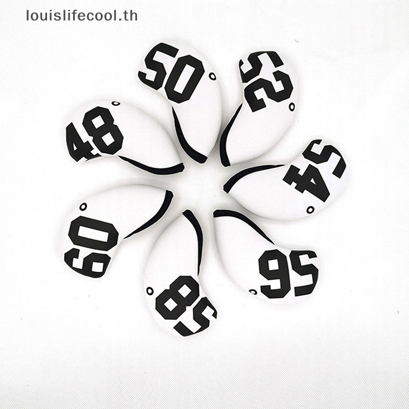 Louislifecool ฝาครอบหัวเหล็กกอล์ฟระดับไฮเอนด์ หัวเหล็ก ฝาครอบลิ่ม 4-9 ASPX 10 ชิ้น 6 สี ใหม่