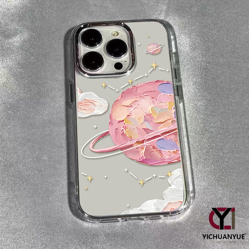 สำหรับ iPhone11 13 Case FOR เคสไอโฟน14 15 12 pro max 7 14 15 Plus X XR XS Max ดาวเคราะห์ รุ่น สไตล์ TPU โปร่งใส เคสนิ่ม