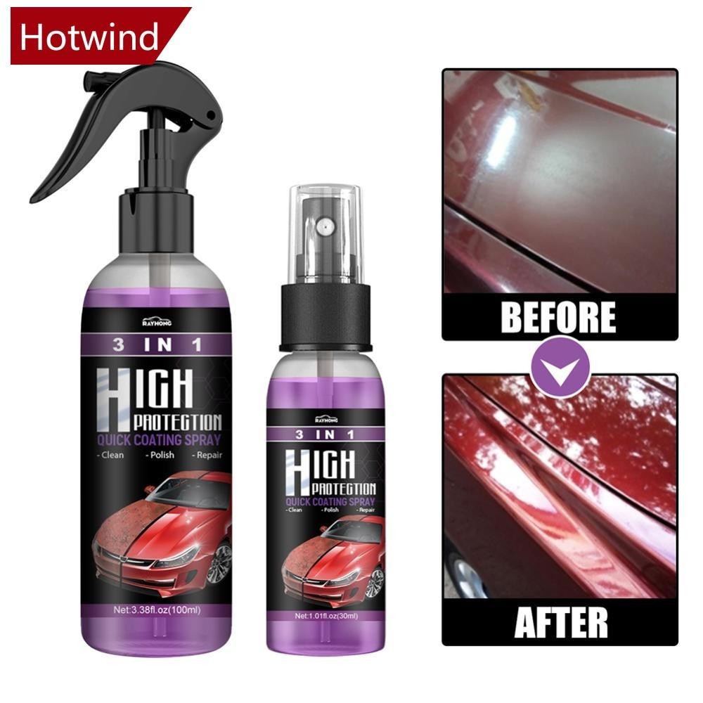Hotwind 3 IN 1 Car Coating Wax Polishing Spray High Protection Quick Ceramic Coating Nano Spray Plas
