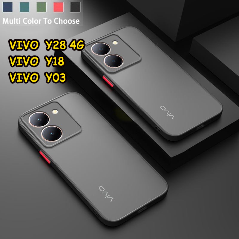 ตรงรุ่น เคสหลังด้าน VIVO Y18 Y28 Y03 Y100 5G Y27 Y27S Y36 Y78 Y02 Y02S Y02T Y20 Y21 Y12S Y3S เคสกันกระแทก