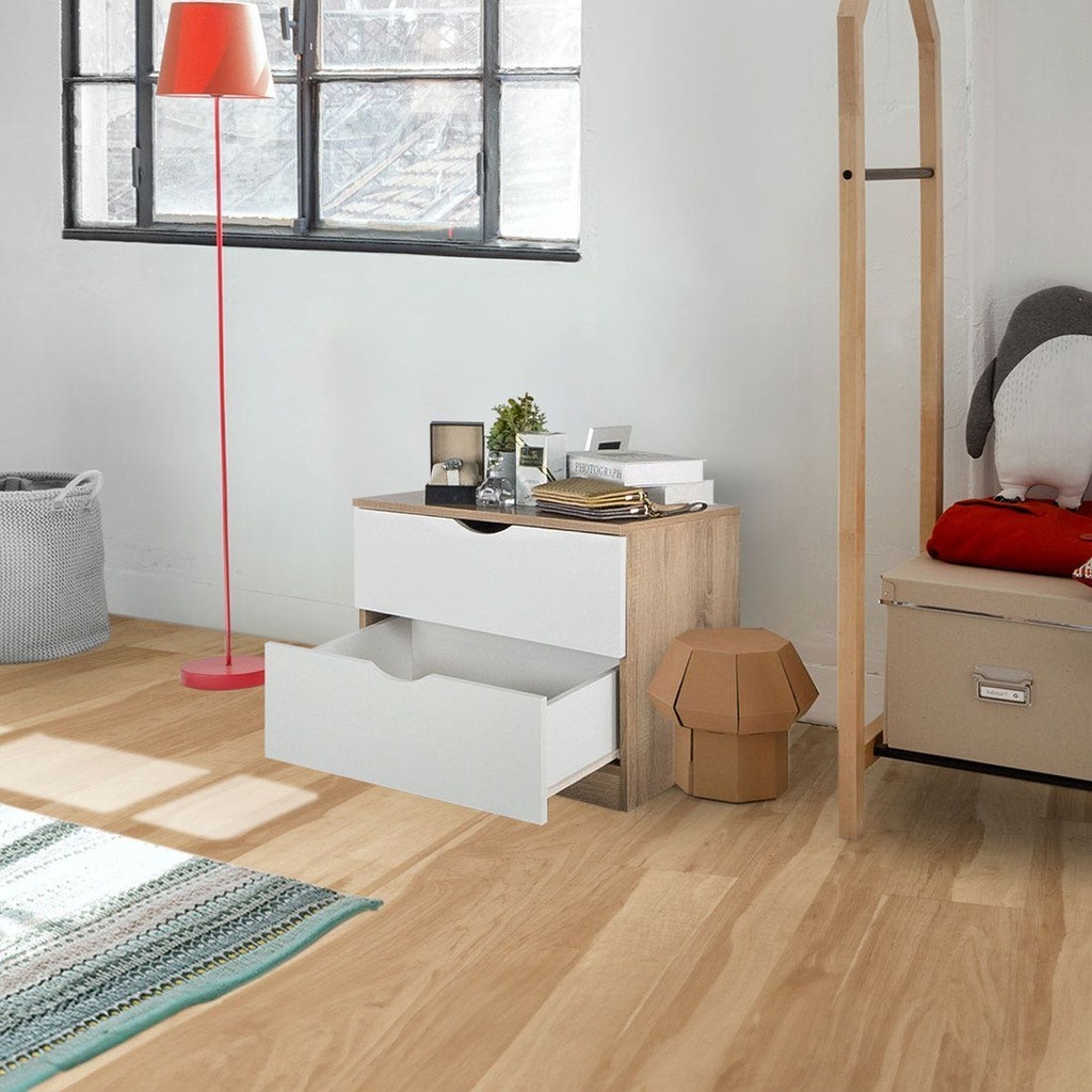 Koncept Furniture ตู้เตี้ยลิ้นชัก 2 ชั้น รุ่น Pody สีขาว (60x40x50 ซม.)  แบรนด์ KONCEPT FURNITURE