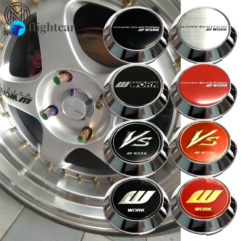 (FT🌹1pc 60/64/65/68mm/69mm VS work center caps ทํางานอารมณ ์ Racing Hub Cover Rim Cap Wheel for work