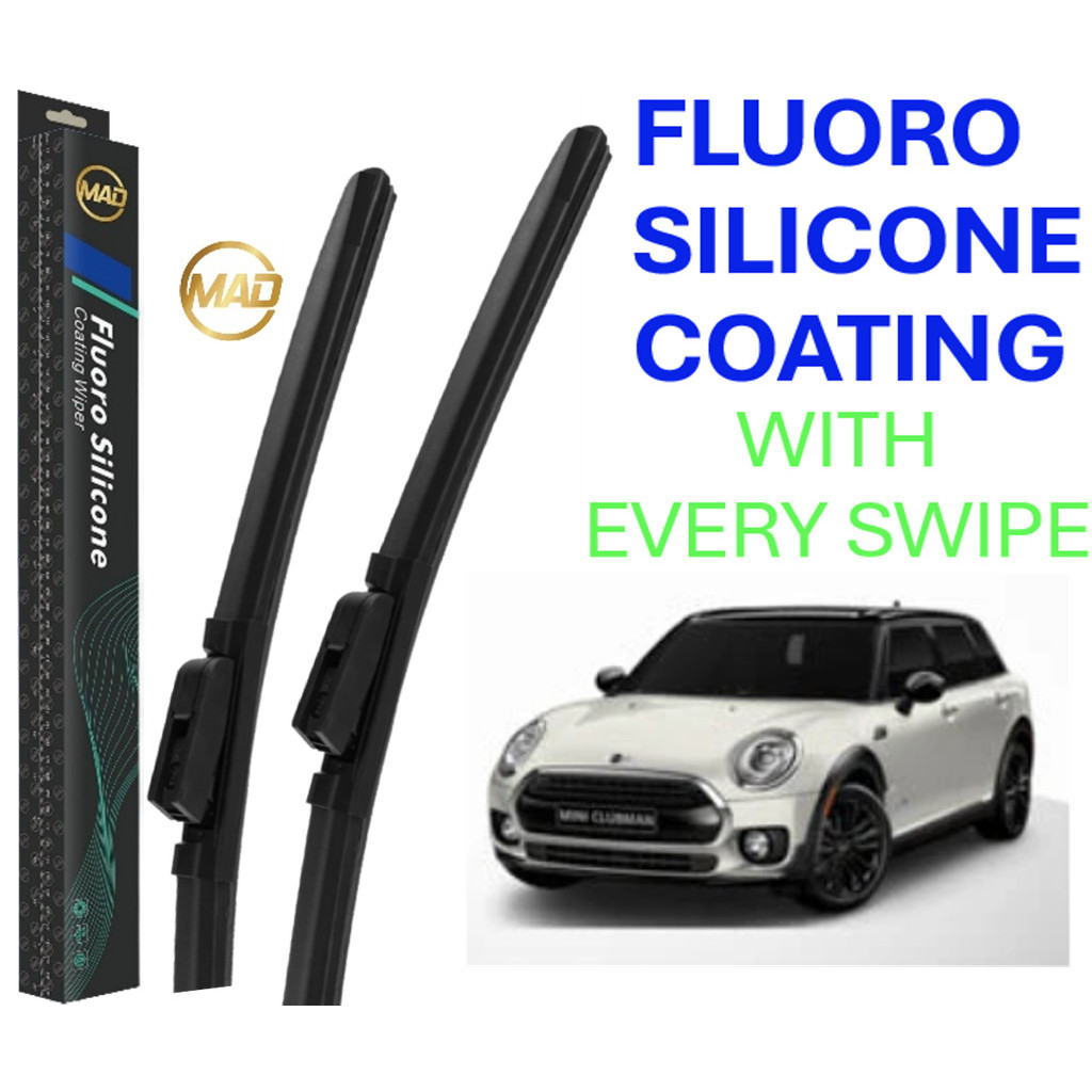 Mini Clubman (R55) (2007-2014) 2 ชิ้น (1 ชุด) MAD FLUORO ซิลิโคนเคลือบ Wiper เคลือบกระจก Trapo คุณภา