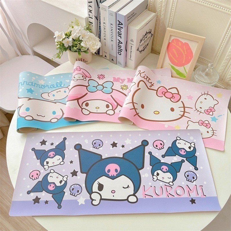 การ์ตูน Hello น่ารัก Kuromi Melody Mousepad คอมพิวเตอร์แล็ปท็อป Gamer Pad PC อุปกรณ์เสริมสําหรับเล่นเกมแผ่นรองโต๊ะ