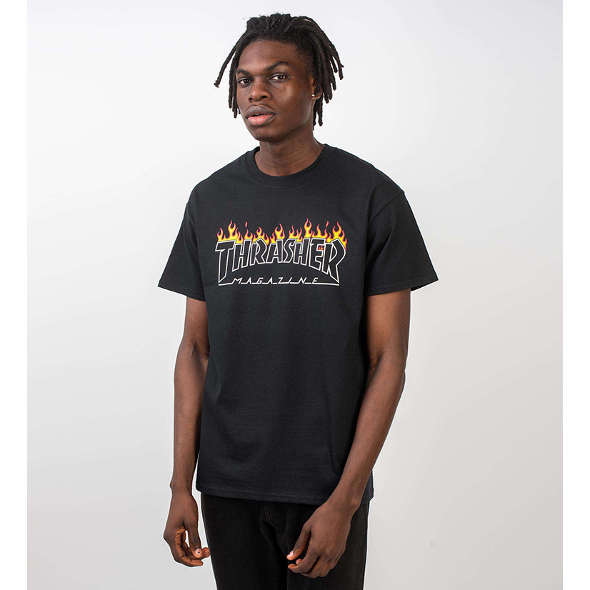 เสื้อยืดเตาเผาไหม้ไฟคาร์บอน Thrasher