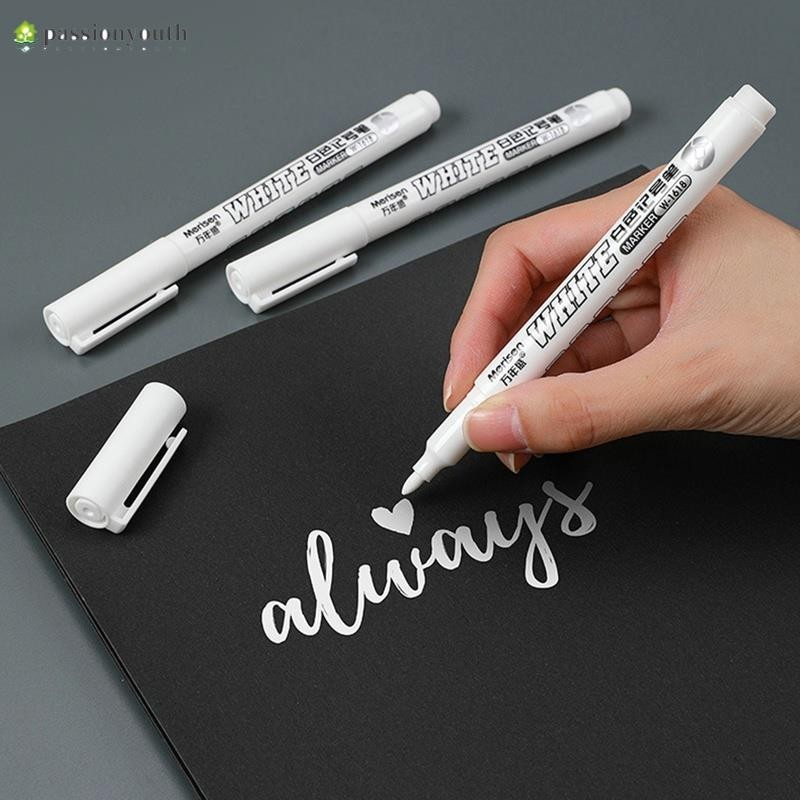 ปากกามาร์กเกอร์ 1 มม. แห้งเร็ว กันน้ํา สีขาว สําหรับยาง ผ้า ไม้ 1 ชิ้น