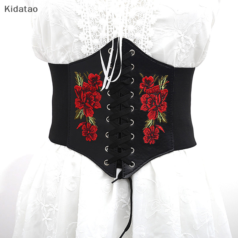 Kidatao Trend Women Body Shaper Buckle เข็มขัดกว้างเข็มขัดเอว Underbust Corset Belt ใหม่
