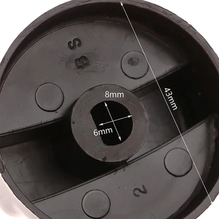MILD 1/2/5Pcs เตาแก๊สปุ่มควบคุม,เตาอบช่วงทั่วไป Hob ลูกบิด,สําหรับ Benchtop Burner พลาสติก 8 มม.ปุ่มสวิทช์เปลี่ยน