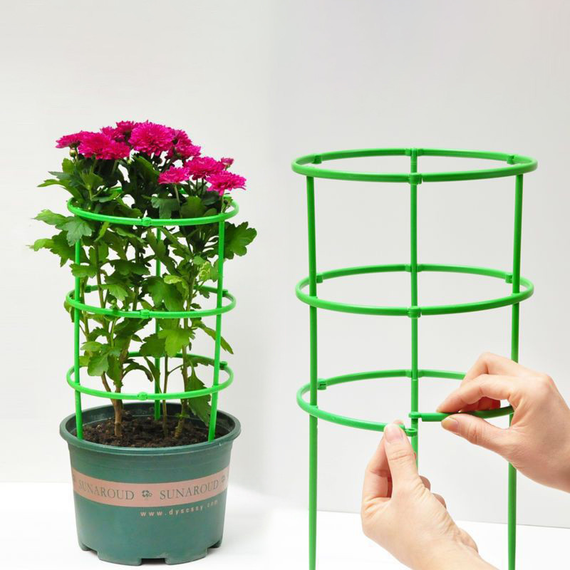 6 ชิ้นทรงกระบอกพืช Vine Climbing Rack Trellis Spliced กรอบขาตั้งกระถางต้นไม้กรอบรองรับ