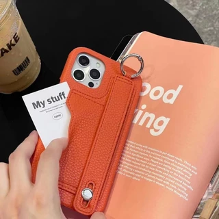 เคสโทรศัพท์พร้อมสายคล้องมือและช่องเสียบการ์ดแฟชั่นสําหรับ iPhone16 15 14 13 12 11 Pro Max Xr Ix Xs Max Iphone 8 PLUS 7PLUS 6S Pl