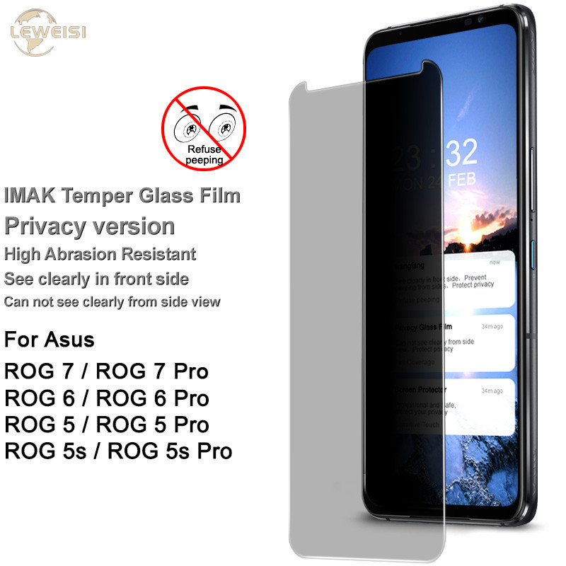 Imak ฟิล์มกระจกนิรภัยสําหรับ Asus ROG 7/ROG 7 Pro ROG 6/ROG 6 Pro ROG 5/ROG 5 Pro ROG 5s/ROG 5s Pro 9H HD Anti ระเบิด Anti Peepingป้องกันหน้าจอฟิล์ม
