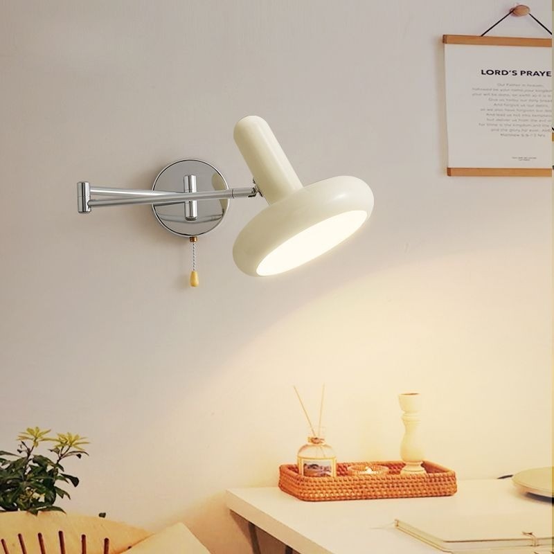 โคมไฟติดผนังห้องนอนข้างเตียง Bauhaus ห้องนั่งเล่นสแกนดิเนเวียน Minimalist Retractable Study อ่านสวิงอาร์มไฟติดผนัง ราคา ถูกที่สุด ดีลบีเคเค แกลเลอรีภาพที่ 5