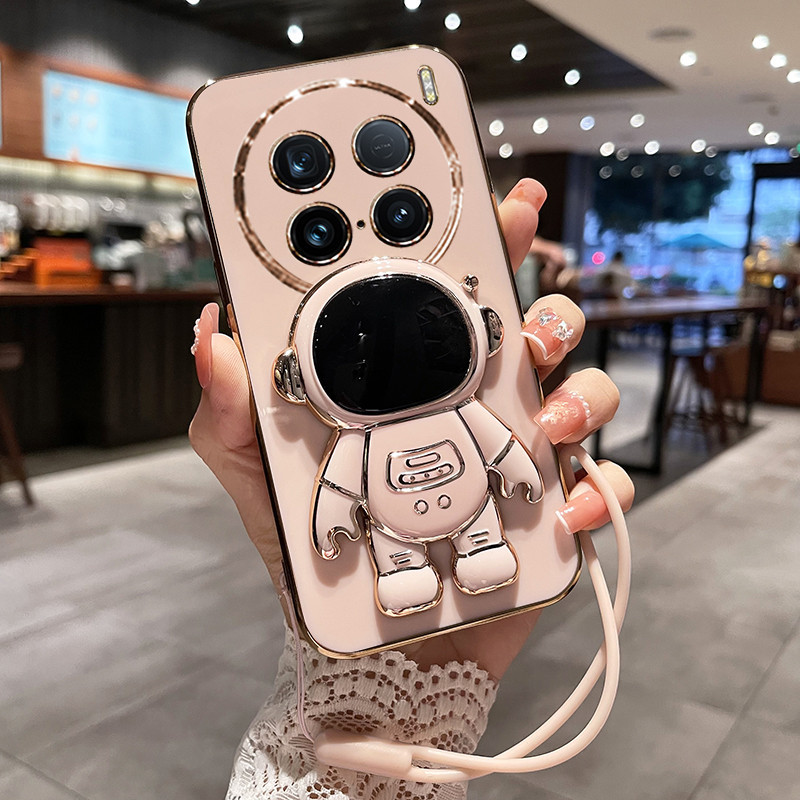 Electroplated นักบินอวกาศสําหรับ VIVO X100 Ultra X100Ultra X100S Pro X100 S กันกระแทก Soft TPU Kicks