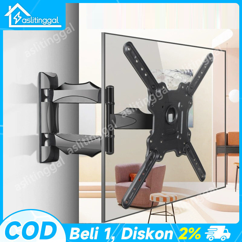 Gantungan Led LCD TV Bracket 32 40 43 55 50 42 49 นิ้วรับประกัน 32-55 In 6 Way Universal TV Bracket 