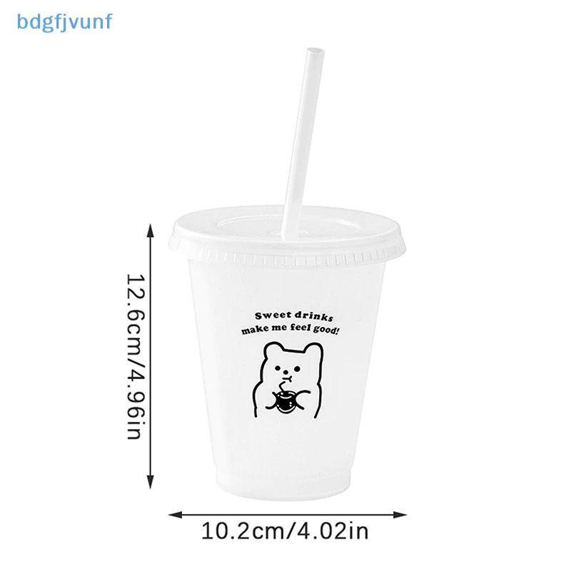 BDGF ขวดน้ำพลาสติกพร้อมฝาและหลอด แบบพกพา thumbnail 8