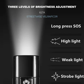 Thorsight ไฟฉายอเนกประสงค์ สําหรับกลางแจ้ง 1200mah ไฟฉาย LED ขนาดเล็ก สว่างมาก 2in1 แสงกลางแจ้ง 3 โหมด